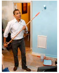 Obama frente a los escombros