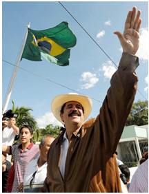 zelayabras Zelaya regresa a Honduras bajo la protección de Lula