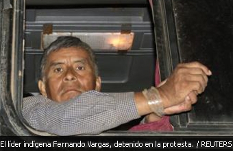 Morales disuelve por la fuerza una marcha indígena