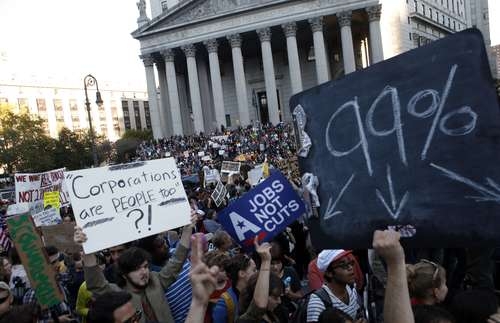 El “99%” marchó por Wall Street contra la avaricia empresarial y la desigualdad