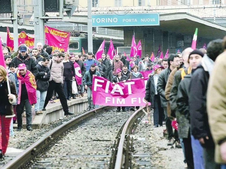 Paran los metalúrgicos contra Monti y la Fiat