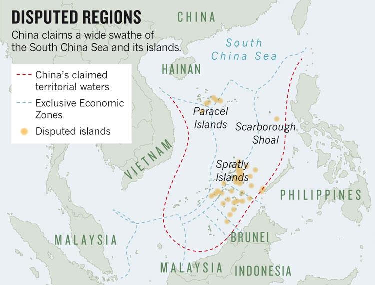 La disputa de Washington y Pekín por el “mar del sur de China”