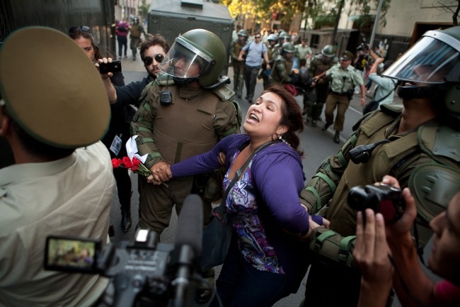 Abuso policial para reprimir las protestas