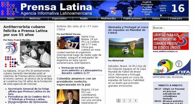 a19bdfcc137817553d4f190fb7aee2be En el aniversario de 55 de Prensa Latina