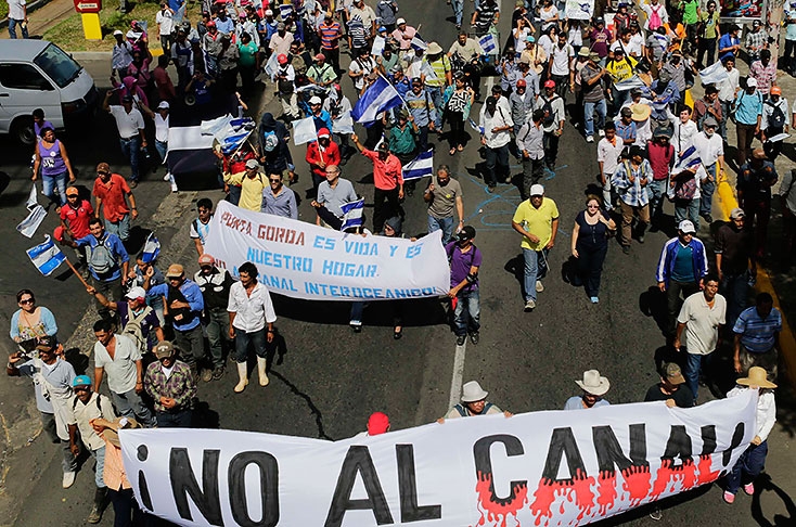 Hasta 50 heridos en Managua en las protestas contra el canal oceánico