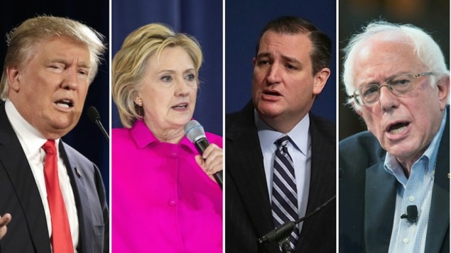 976a06ed9d99f7ec5cff1590edf9bc9a Trump tropieza; tablas entre Hillary y Sanders