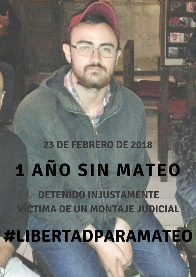 Carta escrita por Mateo Gutiérrez León, a un año de su captura.