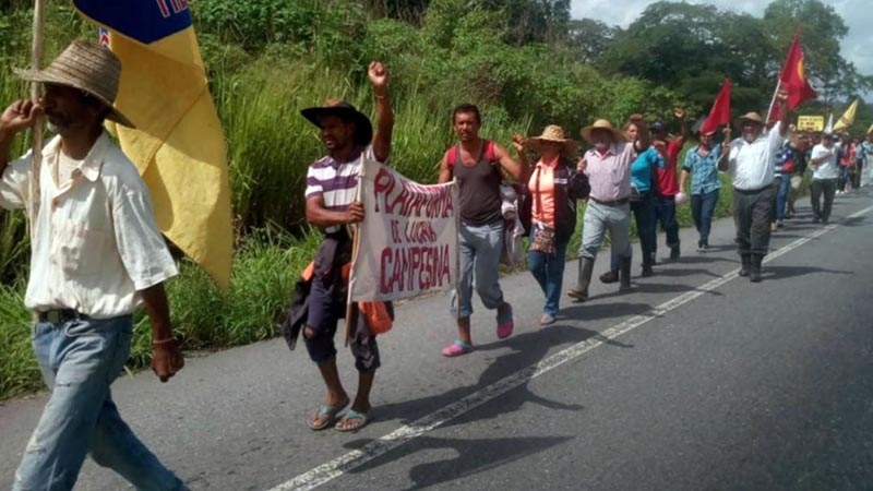 A pie. Marcha campesina reaviva la movilización desde abajo en Venezuela