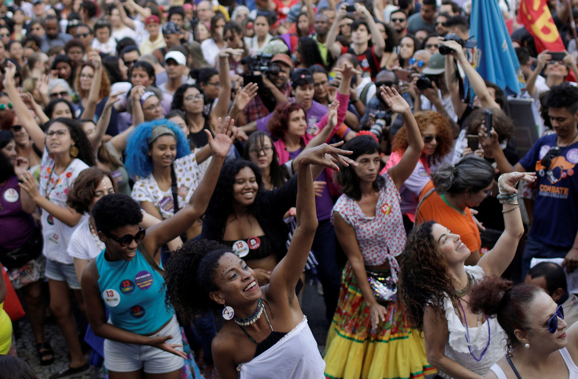 Marcha internacional de trabajadoras rurales en Brasilia