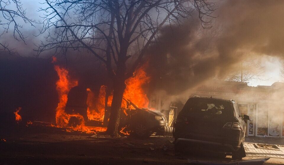 drones incendio Objetivos militares atacados con drones en Rusia