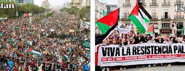 Se movilizan miles en el mundo a favor de Palestina