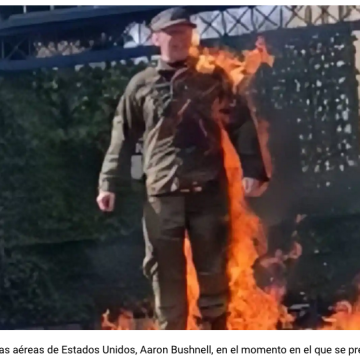 Captura de pantalla 2024-02-26 a la(s) 9.49.32 Un soldado de EEUU se prende fuego frente a la embajada israelí en Washington para denunciar el genocidio en Gaza