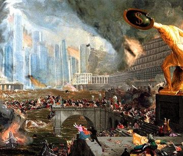 Declive de Occidente, economía de servicio