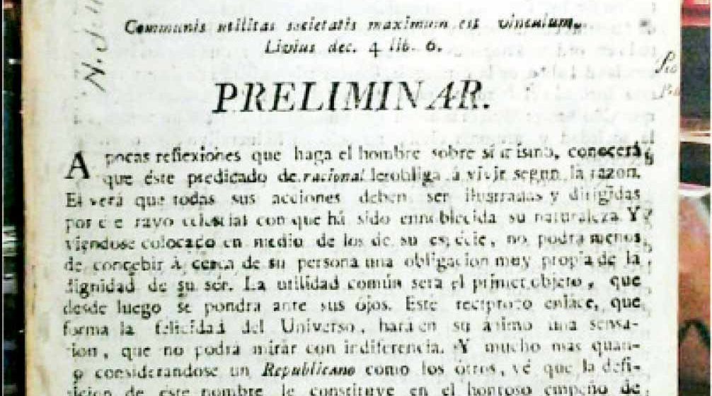 Papel Periódico de Santa fé de Bogotá Antecedentes de una Independencia inconclusa