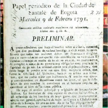 Papel Periódico de Santa fé de Bogotá Antecedentes de una Independencia inconclusa
