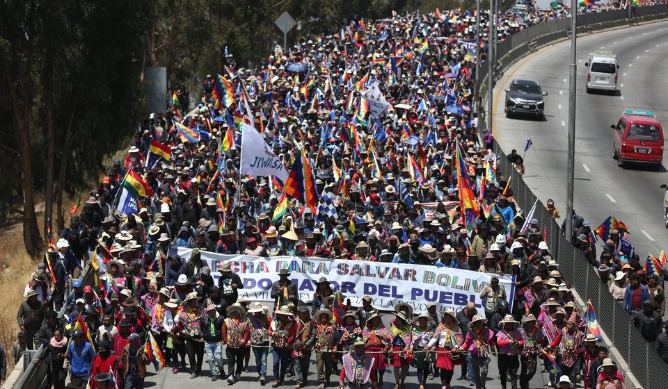 La marcha de Evo contra Arce llegó a La Paz