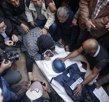 Número récord de periodistas fueron asesinados por Israel en Gaza