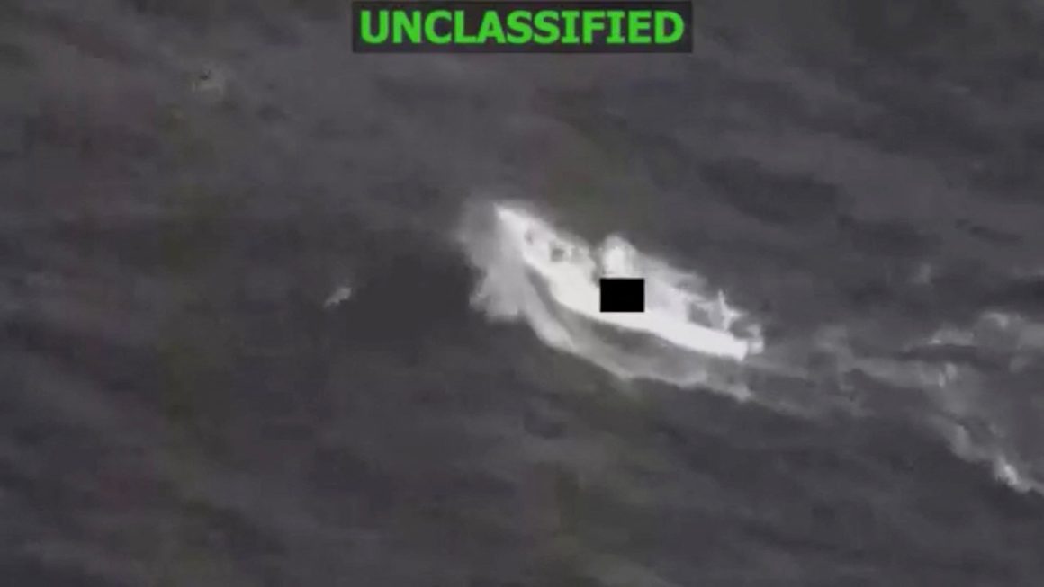 A still image taken from the U.S. Southern Command X feed shows a vessel they accuse of narco-trafficking EEUU destruye otras tres lanchas cerca de Venezuela en una ofensiva que dura ya cinco meses y ha causado más de cien muertes