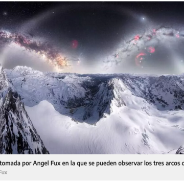 La foto que ha impresionado a la NASA: tres arcos de la Vía Láctea captados desde 4.200 metros y -28 grados en los Alpes