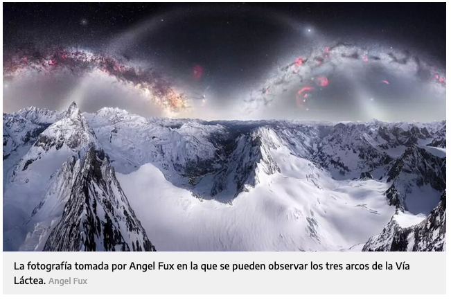 Captura de Pantalla 2026-05-26 a la(s) 6.37.22 p. m. La foto que ha impresionado a la NASA: tres arcos de la Vía Láctea captados desde 4.200 metros y -28 grados en los Alpes