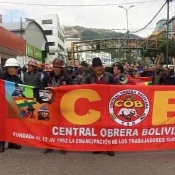 COB Obreros y campesinos en Bolivia demandan agenda de diálogo con el gobierno