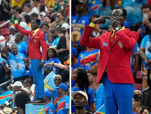 Estatua viviente incomoda a la FIFA y recuerda al mundo la tragedia del Congo