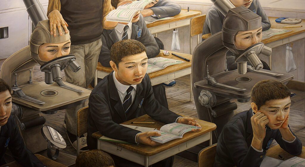 Recalled: (Detail) Painting by Tetsuya Ishida ¿Educación competencial o educación democrática?