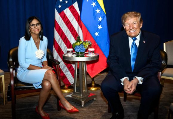 EU-Venez Donald Trump y Delcy Rodríguez se reúnen por primera vez en Nueva York