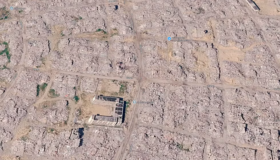 Gaza Nuevas imágenes de Google Earth muestran la magnitud de la destrucción en Gaza